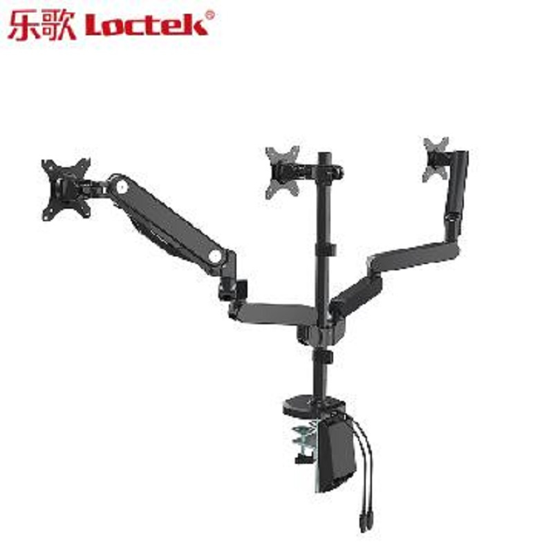 Loctek 乐歌 Q5T 万向旋转底 全维度气弹簧式电脑支架 伸缩壁挂架 液晶电脑 显示器支架 含USB 3.0接口