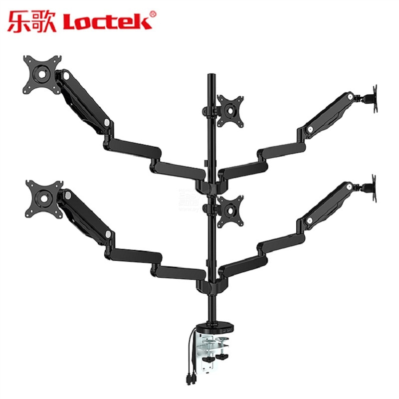 Loctek 乐歌 Q5S万向旋转底 全维度气弹簧式电脑支架 伸缩壁挂架 液晶电脑 显示器支架 含USB 3.0接口