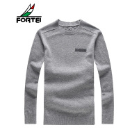 FORTEI富铤 羊毛衫男士新款时尚圆领100%羊毛纯色休闲打底
