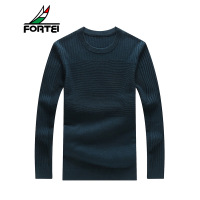 FORTEI富铤 羊毛衫男士新款圆领100%羊毛纯色毛衫潮