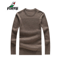 FORTEI富铤 羊毛衫男士新款圆领100%羊毛纯色休闲毛衫