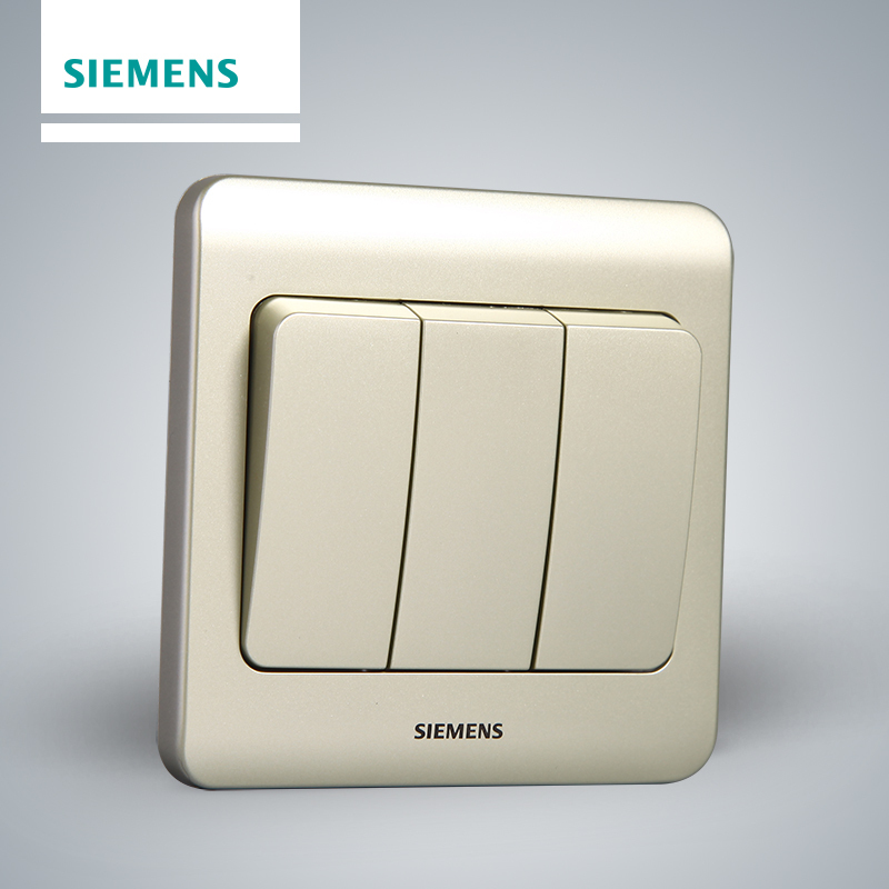 西门子(SIEMENS)开关插座 远景金棕系列三开双控5TA02361CC133