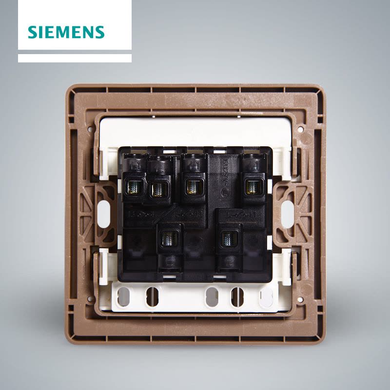 西门子(SIEMENS)开关插座 睿致玫瑰金系列三开单控5TA81323NC04图片