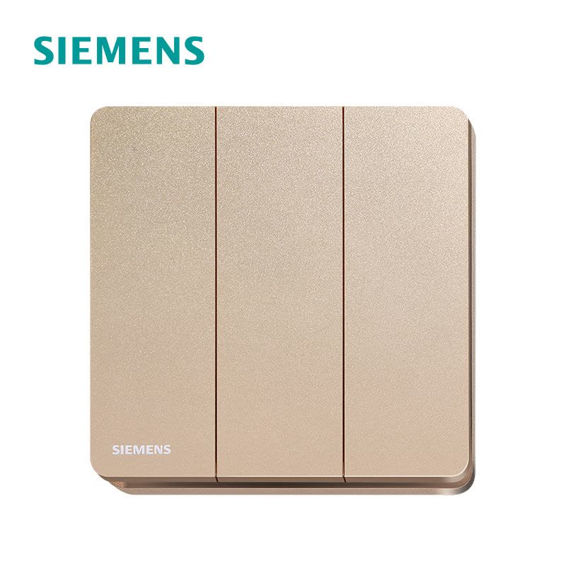 西门子(SIEMENS)开关插座 睿致玫瑰金系列三开单控5TA81323NC04图片