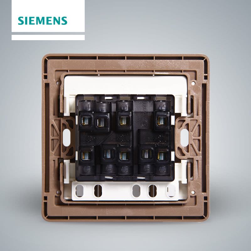 西门子(SIEMENS)开关插座 睿致玫瑰金系列三开双控5TA81343NC04图片