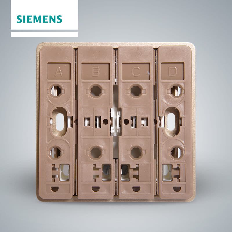 西门子(SIEMENS)开关插座 睿致玫瑰金系列四开双控5TA81443NC04图片