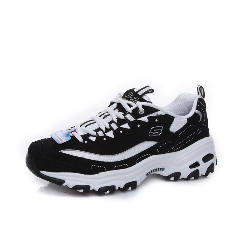 Skechers斯凯奇D’lites 黑白熊猫鞋情侣款男女运动潮鞋 99999720/B-KW高清大图