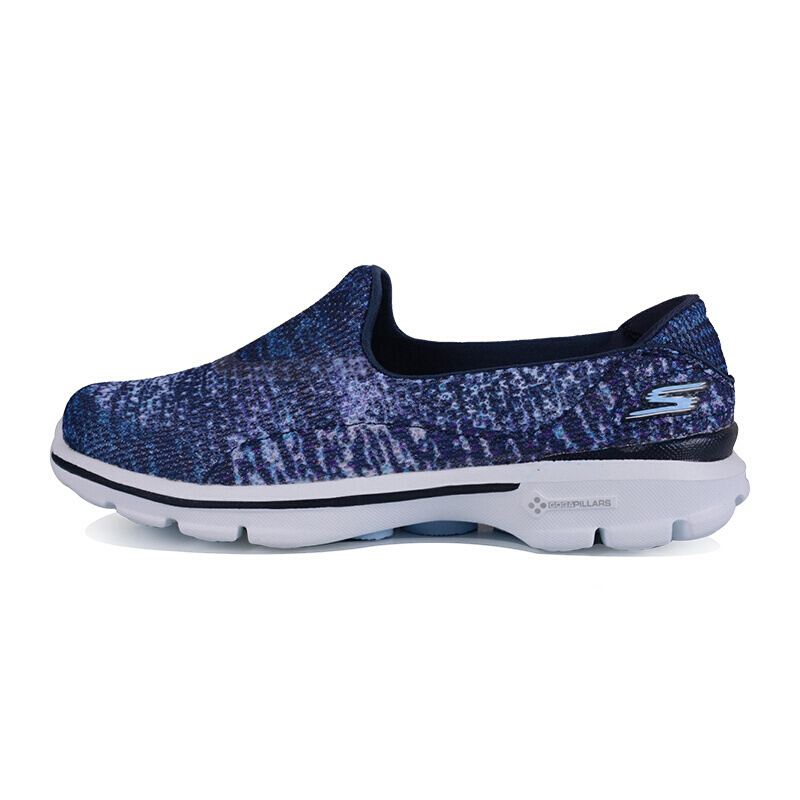 Skechers斯凯奇一脚穿女鞋GO WALK健步鞋时尚印花套脚运动鞋14057C/N-VW