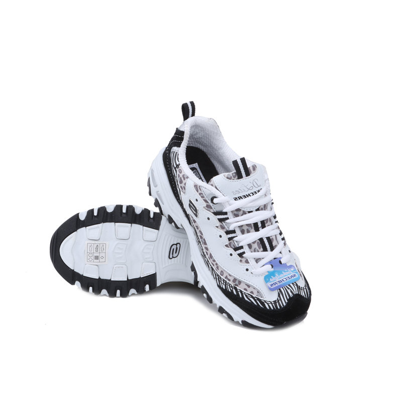 Skechers斯凯奇女鞋 简约百搭熊猫鞋 透气厚底运动鞋99999833/B-KW