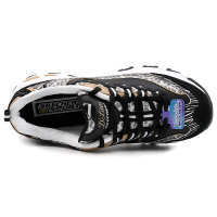 Skechers斯凯奇D'lites熊猫鞋防滑运动鞋豹纹耐磨跑步鞋99999833/BKGD