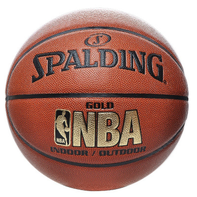 斯伯丁SPALDING篮球通用篮球74-606/64-284七号篮球PU材质室内外 NBA金色经典 比赛耐磨防滑