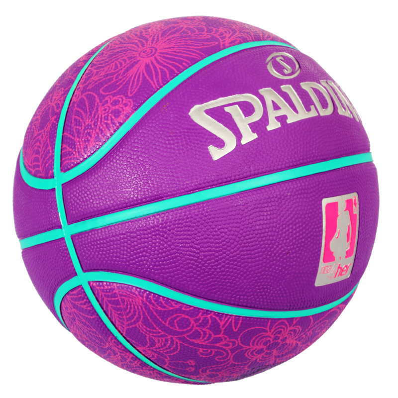 斯伯丁SPALDING篮球室内外6号女子橡胶蓝球青少年83-051Y