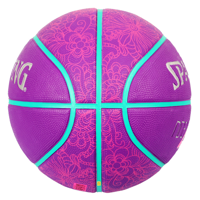 斯伯丁SPALDING篮球室内外6号女子橡胶蓝球青少年83-051Y