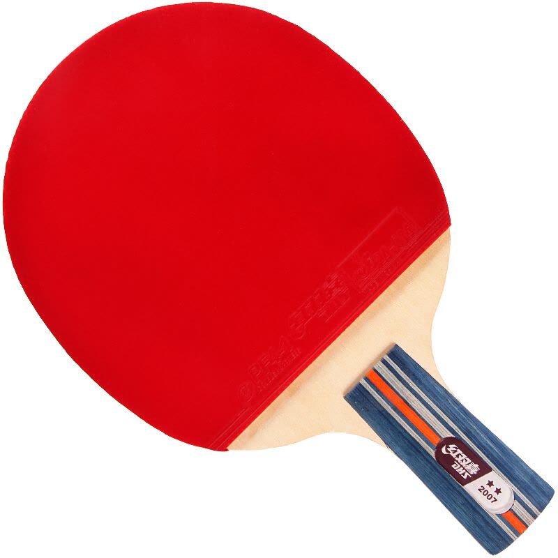 红双喜DHS乒乓球成品拍红双喜二星直拍双面长反胶皮全能型单拍R2007适合初学者使用图片