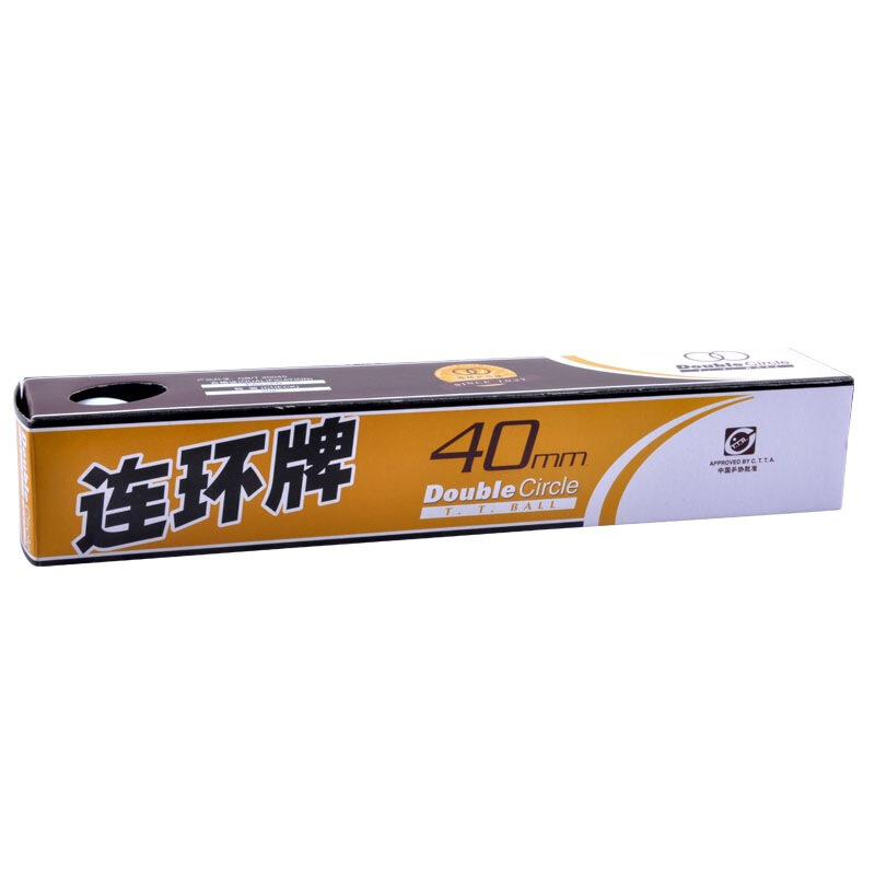 红双喜DHS乒乓球1840D连环40mm白色6只装