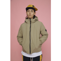 太子龙正品男装棉衣立体裁剪贴补修身连帽棉衣灰色