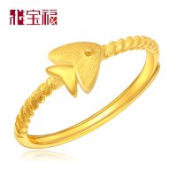 雅宝福 黄金戒指 女士足金黄金戒指 情人节礼物送女友