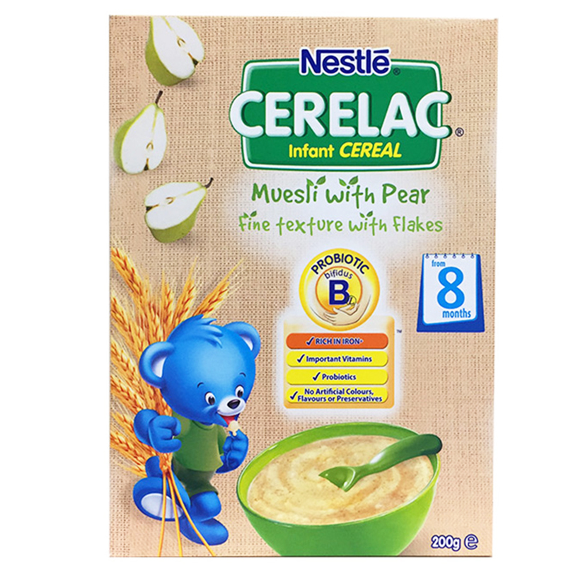 Nestle 雀巢 进口婴儿辅食麦片米糊 梨子味200g/盒 8个月以上 品牌直采