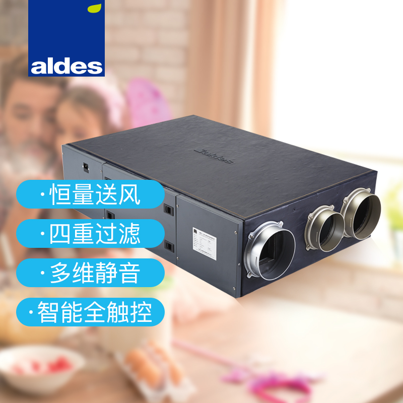 爱迪士（aldes）家用 吊顶式新风机 Monet350 吊装 加氧