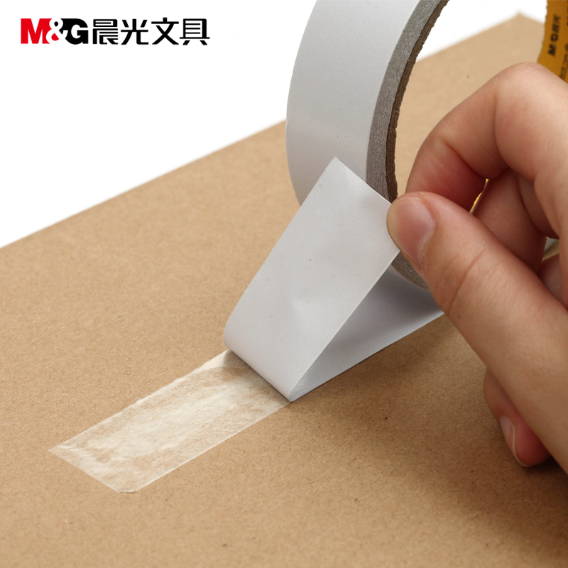 晨光双面胶AJD97351 棉纸双面胶带24mm*10y 超强力双面胶 12个装
