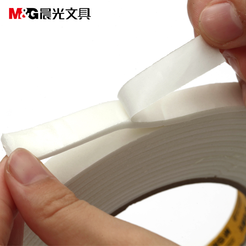 晨光泡棉胶带AJD97352 双面泡棉胶带12mm*5y 泡沫胶海绵胶带 办公用品 12个装