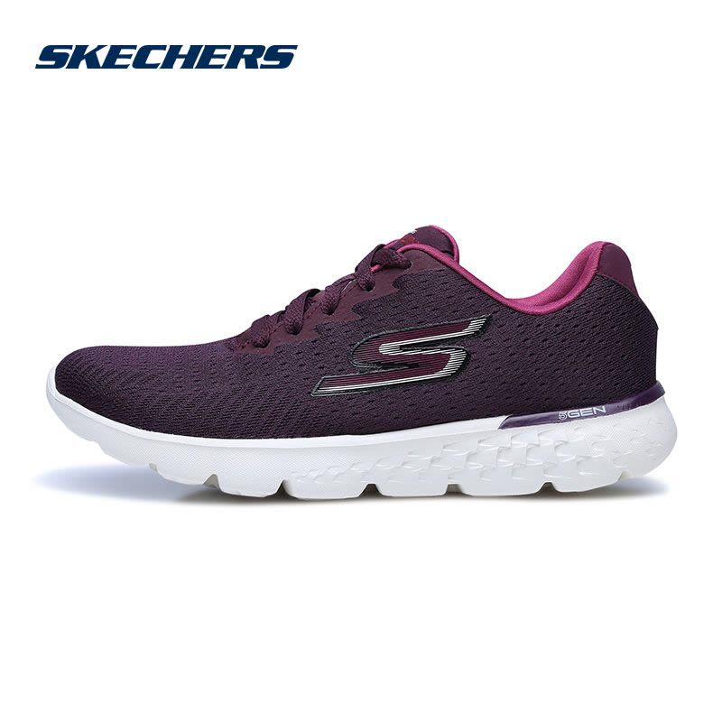 Skechers斯凯奇女鞋轻质跑步跑鞋 透气网布减震休闲运动鞋14804/BURG图片