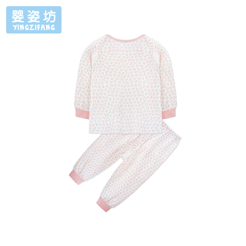 苏宁自营 婴姿坊女童肩开扣两件套 粉红 66-100cm 0-3岁