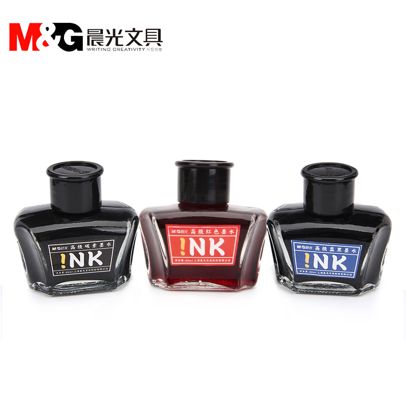 晨光文具钢笔专用墨水W9001 书写墨水 60ml 墨兰色 6瓶装