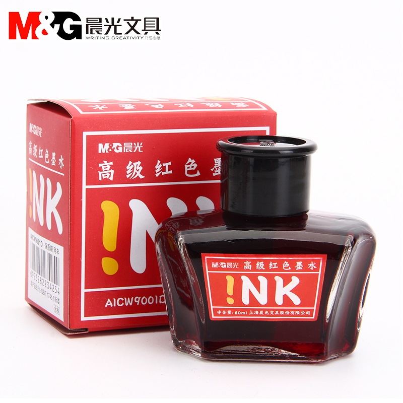 晨光文具钢笔专用墨水W9001 书写墨水 60ml 墨兰色 6瓶装
