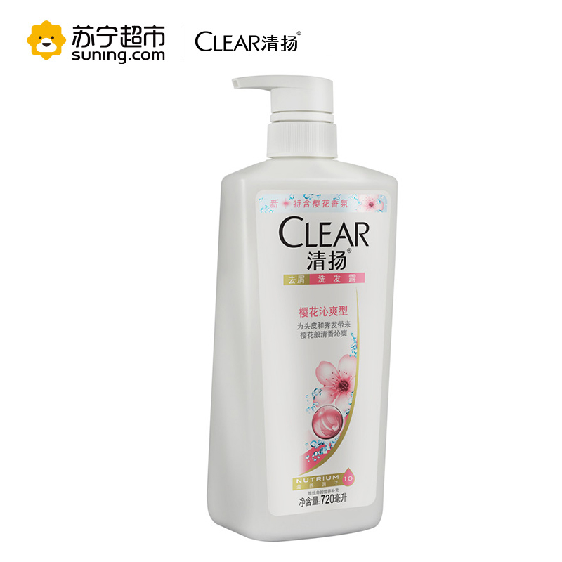 清扬 (CLEAR) 去屑洗发露 樱花沁爽型 720ml*2+100ml*2[联合利华]