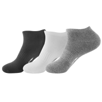 李宁男女纯色运动袜休闲棉袜三双装 051