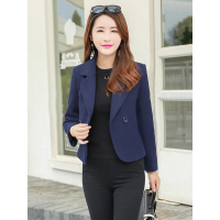 毛呢外套女短款毛呢大衣秋冬新品 1768藏青