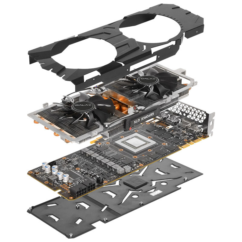 影驰(Galaxy）GTX1080Ti大将 1531(1645)MHz/11GHz 11G/352Bit D5X吃鸡显卡