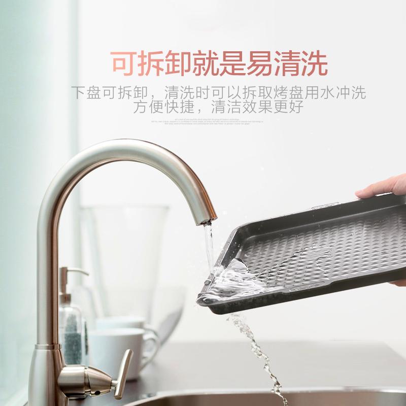 美的(Midea) 煎烤机 MC-W2828JC01 速脆技术 上下盘单独加热下盘可拆洗易清洗家用多用途功能煎烤机电饼铛