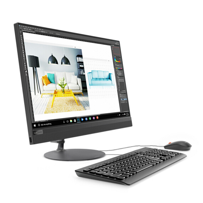 联想(lenovo)AIO520-24 23.8英寸一体机电脑(I3-8100T 4GB 1TB 集成 无光驱 黑色)