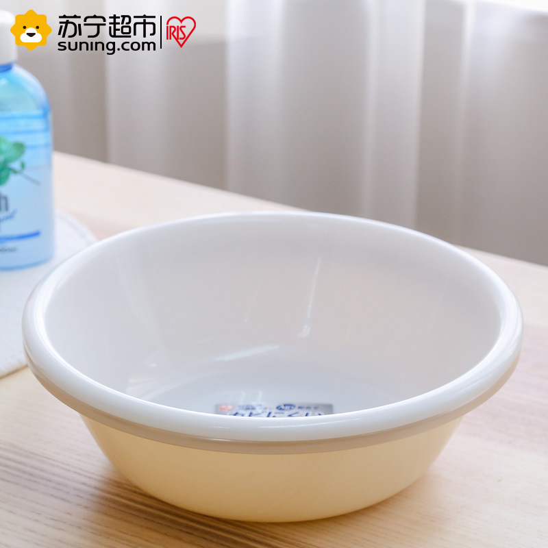 爱丽思IRIS BO-330AG 宝宝脸盆银离子洗菜盆加厚水果盆洗脸盆 白色