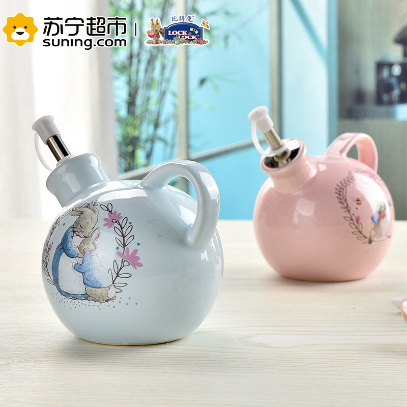 英国比得兔(Peter Rabbit)陶瓷瓶油壶2个装防漏大号家用酱油罐调料瓶醋壶厨房用品 油瓶2个装