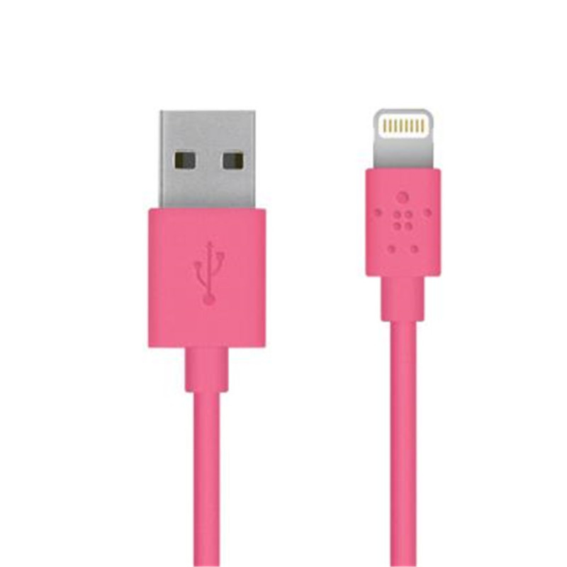 1.2米 Lightning充电/数据同步两用线缆,粉色