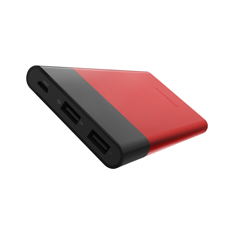 品胜LED薄彩2(10000mAh)移动电源中国红