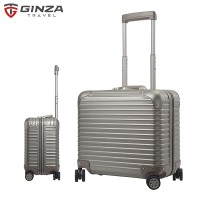 【钛金17寸】】新品行李箱 铝镁合金拉杆箱飞机轮 24寸金属铝框旅行箱