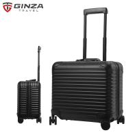 【黑色17】新品行李箱 铝镁合金拉杆箱飞机轮 24寸金属铝框旅行箱
