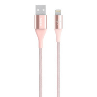 Lightning 1.2米 凯芙拉金属编织线缆,玫瑰金