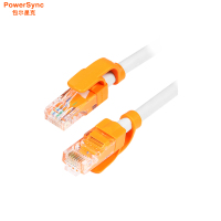 包尔星克(PowerSyn)CLN5GAR8010系列 Cat5超五类网线抗摇摆圆线 双色 双绞 百兆 贝吉色配橘色头