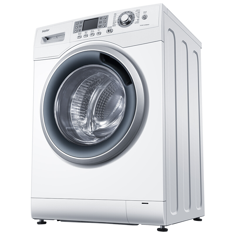 海尔变频滚筒洗衣机 EG8012HB86W 8kg 蒸汽烘干一体 白色