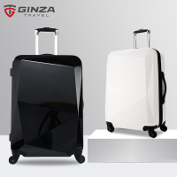 黑色20钻石切割面拉杆箱万向轮 密码锁旅行箱登机箱 24寸行李箱