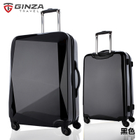 黑色28钻石切割面拉杆箱万向轮 密码锁旅行箱登机箱 24寸行李箱