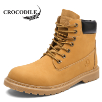 鳄鱼恤 CROCODILE 工装男靴英伦沙漠大黄靴户外短靴0591