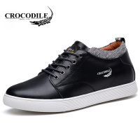 鳄鱼恤 CROCODILE 休闲鞋男士内增高板鞋系带潮流舒适男鞋 WFX00372032
