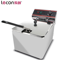 乐创(lecon)商用电炸炉 8L单缸电炸锅油炸锅 油炸炉