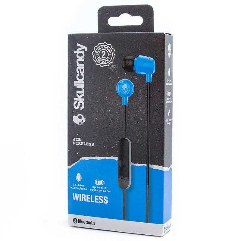 斯酷凯蒂(Skullcandy) JIBWirelessS2DUW-K012专业运动无线蓝牙耳机手机线控通 海蓝色图片